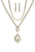 Load image into Gallery viewer, Crystal Dangle Tear Choker And Necklace Set