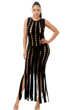 Load image into Gallery viewer, Cut Out Fringe Dress