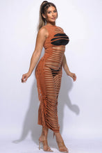 Load image into Gallery viewer, Fringe Cut Out Maxi Dress