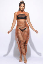 Load image into Gallery viewer, Fringe Cut Out Maxi Dress
