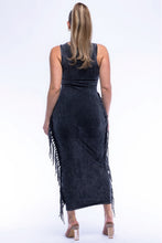 Load image into Gallery viewer, Fringe Cut Out Maxi Dress