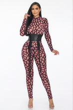 Load image into Gallery viewer, Geometric Printed Jersey Jumpsuit