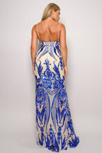 Load image into Gallery viewer, Spaghetti Strap Art Deco Sequins Maxi Dress
