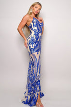 Load image into Gallery viewer, Spaghetti Strap Art Deco Sequins Maxi Dress