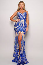 Load image into Gallery viewer, Spaghetti Strap Art Deco Sequins Maxi Dress