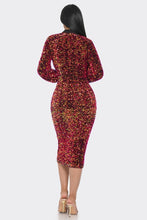 Load image into Gallery viewer, Midi 2 Way Zip Up Sequin Contrast Dress