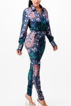 Load image into Gallery viewer, Shirt Blouse Top And Bottom Set