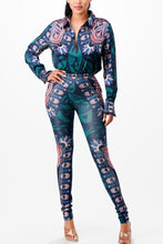 Load image into Gallery viewer, Shirt Blouse Top And Bottom Set