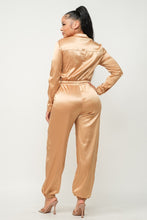 Load image into Gallery viewer, Front Zipper Pockets Top And Pants Jumpsuit