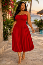 Load image into Gallery viewer, Queenvee Elegant Ruched A Line Dress
