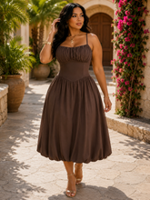 Load image into Gallery viewer, Queenvee Elegant Ruched A Line Dress

