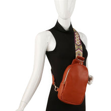 Load image into Gallery viewer, Smooth Zipper Sling Crossbody With Guitar Strap
