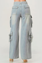 Load image into Gallery viewer, Belted Denim Cargo Jean

