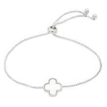 Load image into Gallery viewer, Metal Clover Charm Adjustable Bracelet
