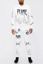 Load image into Gallery viewer, Flame Fire Chenille Hoodie Sweat Set
