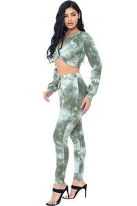 Sexy Me Tie Dye Ribbed Sweater Set
