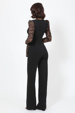 Load image into Gallery viewer, Plunging V Buckle Detail Leopard Jumpsuit
